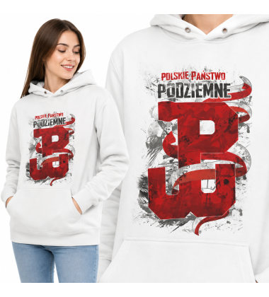 Damska bluza z kapturem POLSKIE PAŃSTWO PODZIEMNE 2